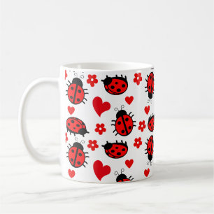 Mug Jolie Motif Ladybug Fleurs d'insectes
