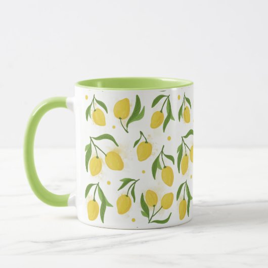 Mug Jolie Muge jaune citron (Gauche)