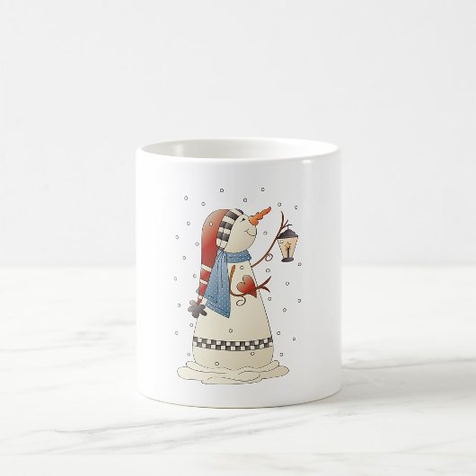 Mug Jolie neigeuse d'hiver avec lanterne