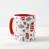 Mug Jolie Noël Père Noël Reindeer Vacances d'hiver (Devant gauche)