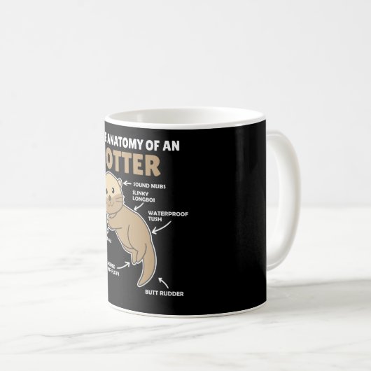 Mug Jolie Otter Explication Anatomie D'Une Otter (Devant droit)