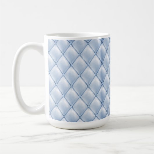 MUG JOLIE PASTEL BLUE TUFTED LOOK DIAMOND MOTIF (Gauche)