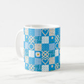 Mug Jolie pâte à café : Daisychains, Patchwork Faux (Devant gauche)