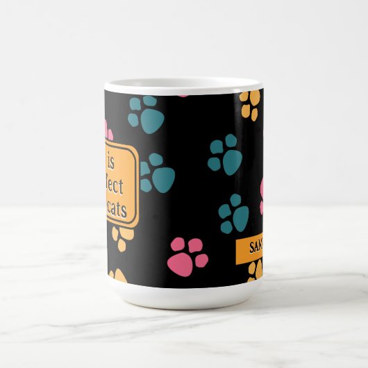Mug Jolie patte de chat noir (Centre)
