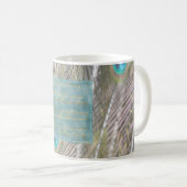 Mug Jolie Peacock Feathers Gold Dream Poem (Devant droit)