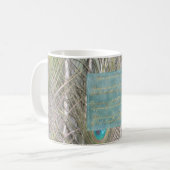 Mug Jolie Peacock Feathers Gold Dream Poem (Devant gauche)