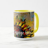 Mug Jolie peinture Abstraite de tournesol (Devant droit)