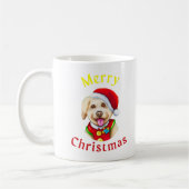 Mug Jolie petite Père Noël Pup de Noël heureux (Gauche)