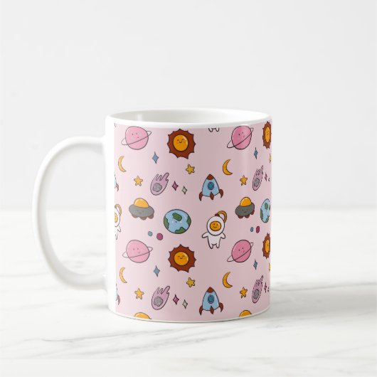 Mug Jolie petite planète dessinée à la main (Gauche)