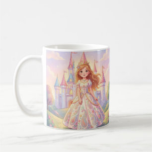 Mug Jolie petite princesse avec un château scintillant