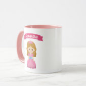 Mug Jolie Petite Princesse Rose Enfants (Devant gauche)