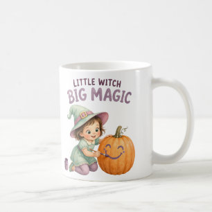 Mug Jolie Petite Sorcière Peignant une Citrouille Hall