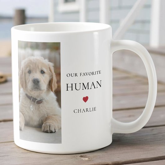 Mug Jolie Photo de Chien Nom Moderne Simple