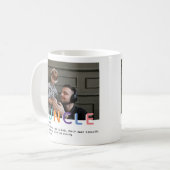 Mug Jolie photo de typographie Funcle moderne (Devant gauche)