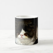 Mug jolie photo noir blanc chaton chat ragdoll (Centre)