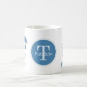 Mug Jolie plage dauphin amoureux ajouter monogramme (Centre)