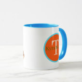 Mug Jolie plage maison crabe ajouter monogramme (Devant droit)