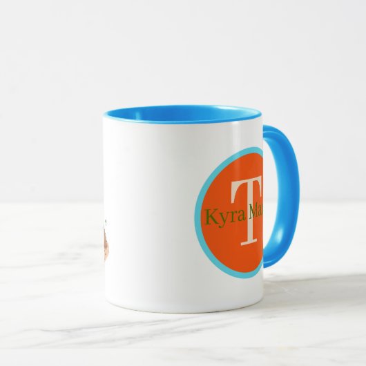 Mug Jolie plage maison crabe ajouter monogramme (Devant droit)