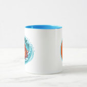 Mug Jolie plage maison crabe ajouter monogramme (Centre)