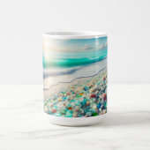Mug Jolie plage Ocean avec verre de mer (Centre)