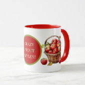 Mug Jolie pomme folle ajouter du texte (Devant droit)