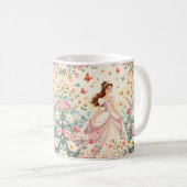 Mug Jolie princesse avec papillons (Devant droit)