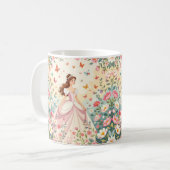 Mug Jolie princesse avec papillons (Devant gauche)