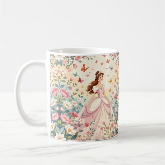 Mug Jolie princesse avec papillons (Gauche)