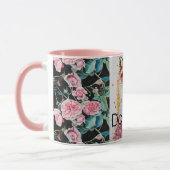 Mug Jolie Renard Rouge Aquarelle Rose Filles Dames (Gauche)