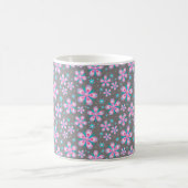 Mug Jolie rose et gris floral (Centre)