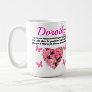MUG JOLIE ROSE FLORALE PERSONNALISÉ JEREMIAH 29:11