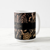 Mug Jolie Rose or florale (Devant droit)