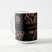Mug Jolie Rose or florale (Devant gauche)