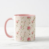 Mug Jolie rose Roses Parties scintillant or brillant (Gauche)