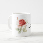 Mug Jolie Rose Rouge  (Devant gauche)
