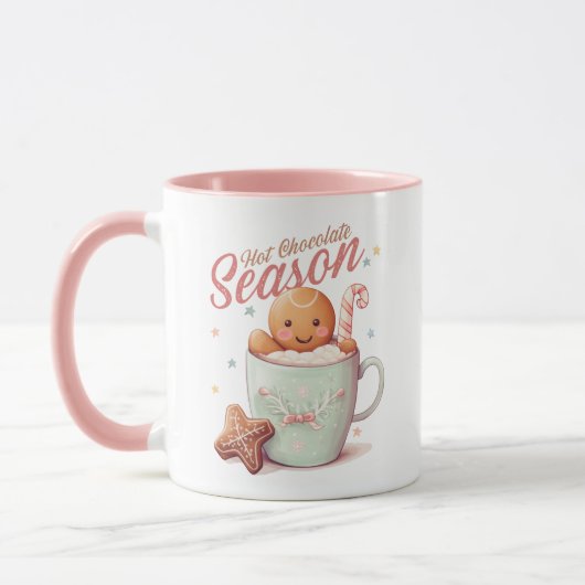 Mug Jolie saison de chocolat chaud doux Noël doux (Gauche)