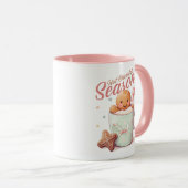 Mug Jolie saison de chocolat chaud doux Noël doux (Devant droit)