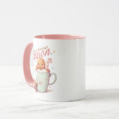 Mug Jolie saison de chocolat chaud doux Noël doux (Devant gauche)
