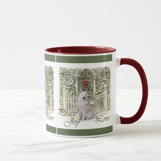 Mug Jolie Samoyed Amateurs Cadeaux de Noël (Droite)