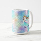 Mug Jolie Sirène Nom Pink Purple Blue (Devant droit)