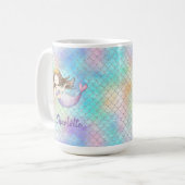 Mug Jolie Sirène Nom Pink Purple Blue (Devant gauche)