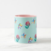 Mug Jolie Sirène requin arc-en-ciel fête d'anniversair (Centre)