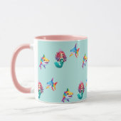 Mug Jolie Sirène requin arc-en-ciel fête d'anniversair (Gauche)