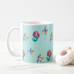 Mug Jolie Sirène requin arc-en-ciel fête d'anniversair