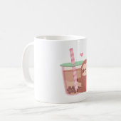 Mug Jolie Sloth aime Boba Tea (Devant gauche)