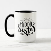 Mug Jolie soeur centrale ajouter monogramme (Gauche)