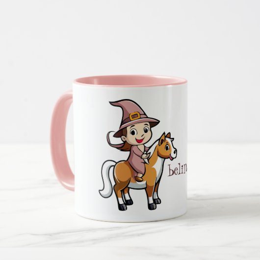 Mug Jolie sorcière à cheval (Devant gauche)