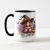 Mug Jolie sorcière animée avec chauves-souris personna (Gauche)