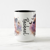 Mug Jolie sorcière animée avec chauves-souris personna (Centre)