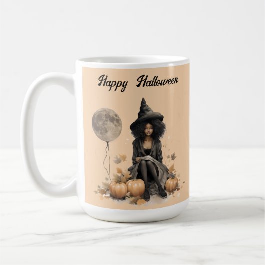 Mug Jolie sorcière d'Halloween et ballons de Pleine lu (Gauche)